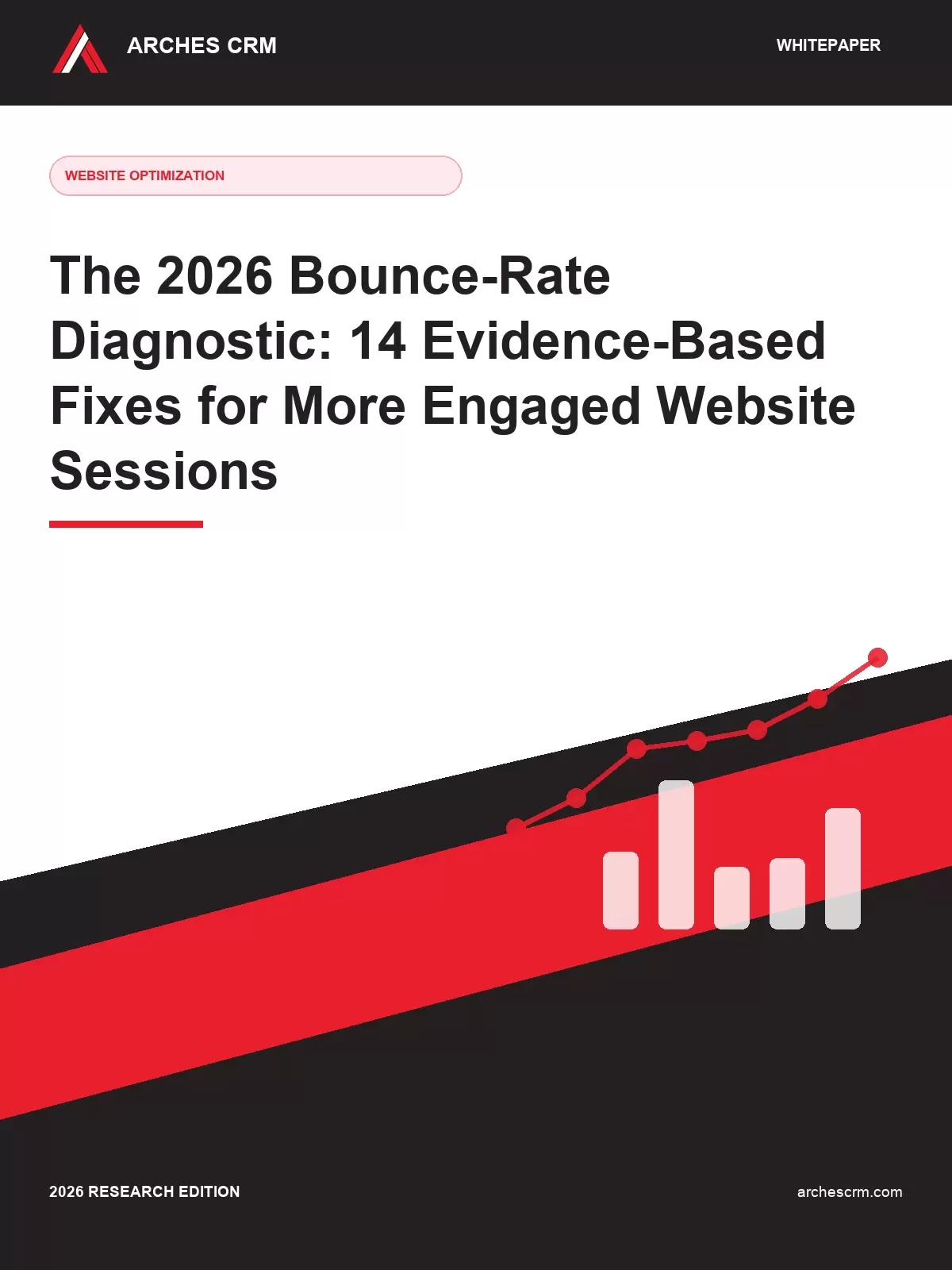 Cover of The 2026 Bounce-Rate Diagnostic: 14 Evidence-Based Fixes for More Engaged Website Sessions