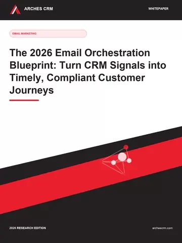 Cover of The 2026 Email Orchestration Blueprint: Turn CRM Signals into Timely, Compliant Customer Journeys