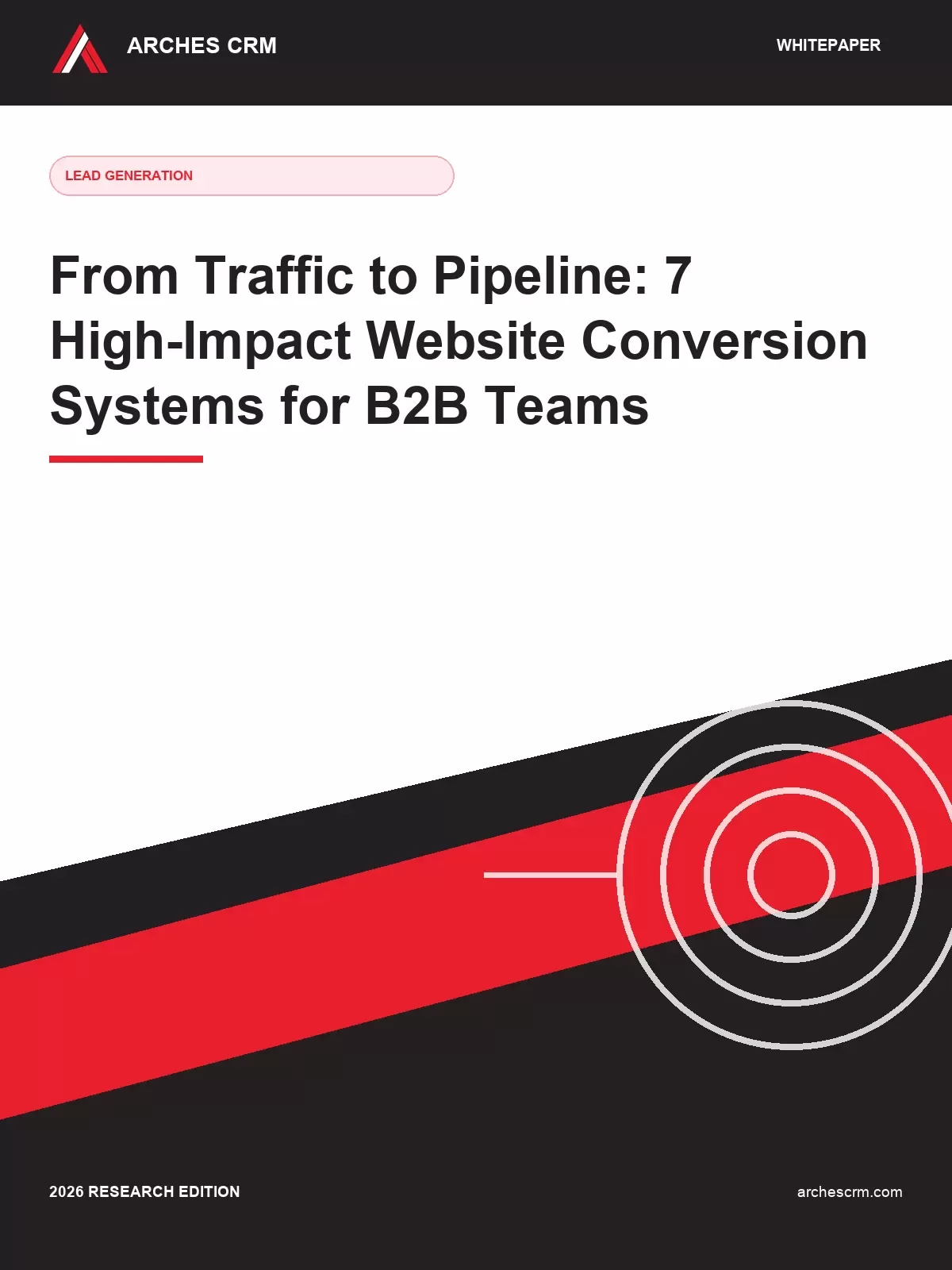 Cover of From Traffic to Pipeline: 7 High-Impact Website Conversion Systems for B2B Teams