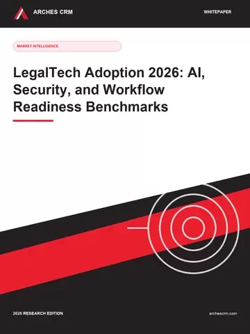 Cover of LegalTech Adoption 2026: AI, Security, and Workflow Readiness Benchmarks