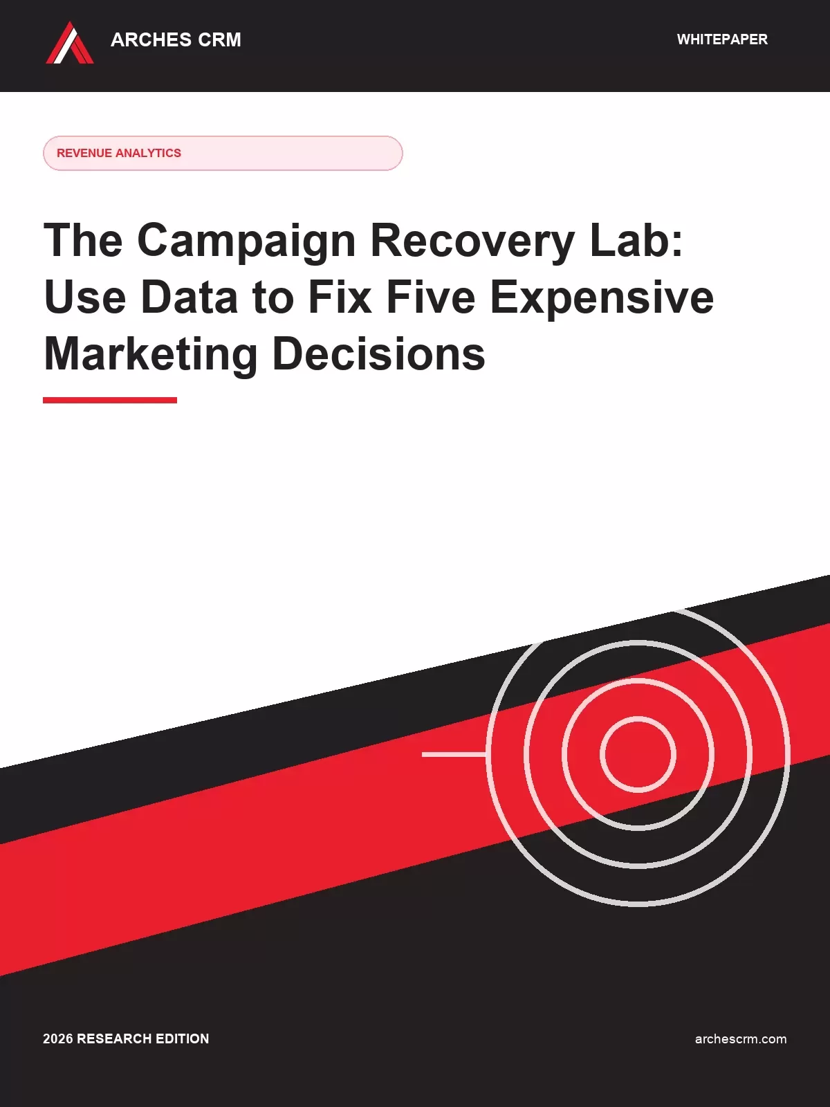 Cover of The Campaign Recovery Lab: Use Data to Fix Five Expensive Marketing Decisions