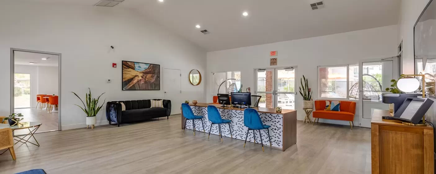 Oasis Palms resident lounge and leasing office