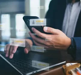 Men using Digital marketing and seeing reviews