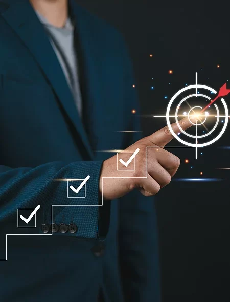 Man planning to achieve goals