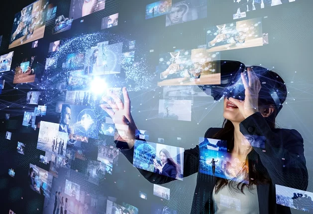 Women using VR and visualizing