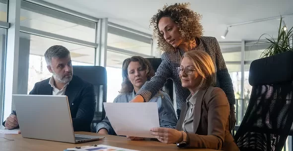 Business meeting AI strategy