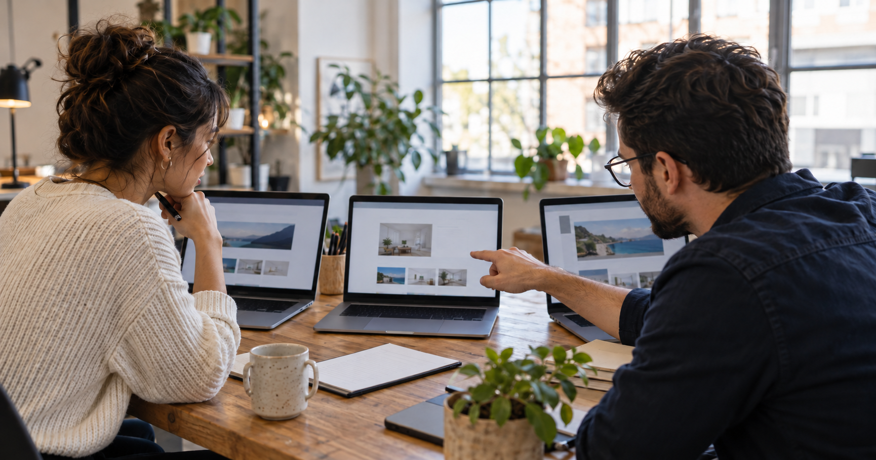 QA engineers comparing a web application across browsers.