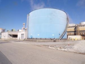 Water tank inspections - Paint fading due to exposure and ultraviolet rays