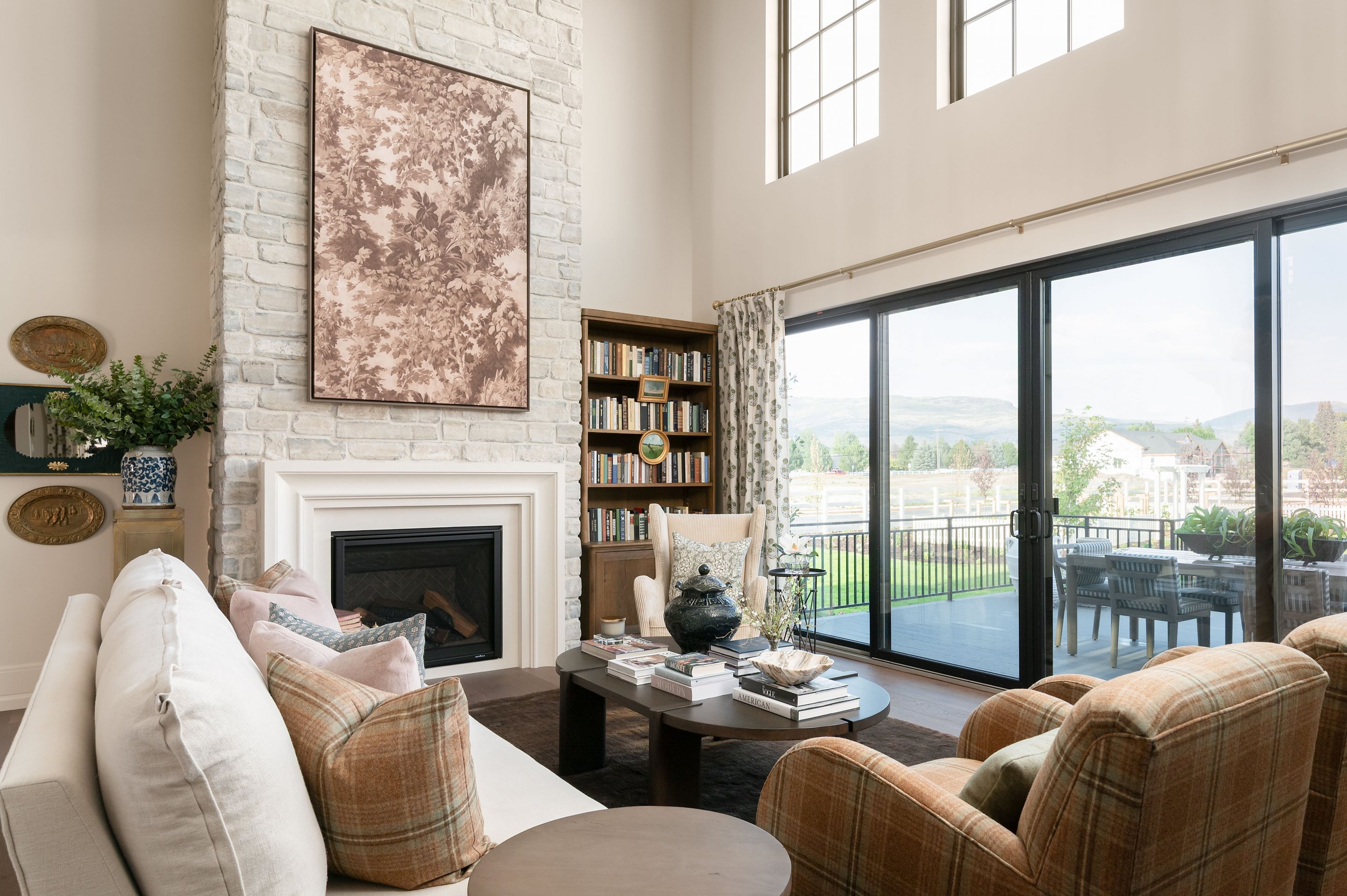 Living room inside the Garfield Traditional model home